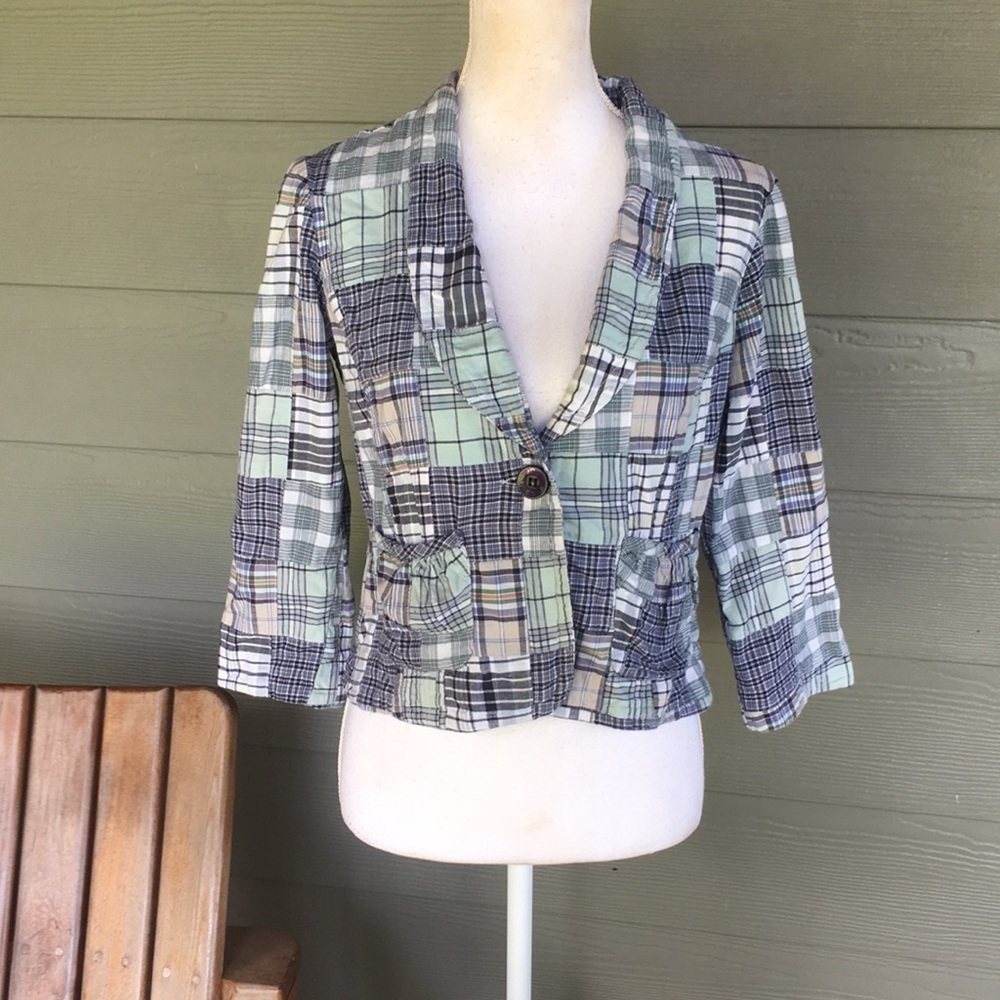 For The Republic Patchwork Cropped Jacket - Picture 1 of 13